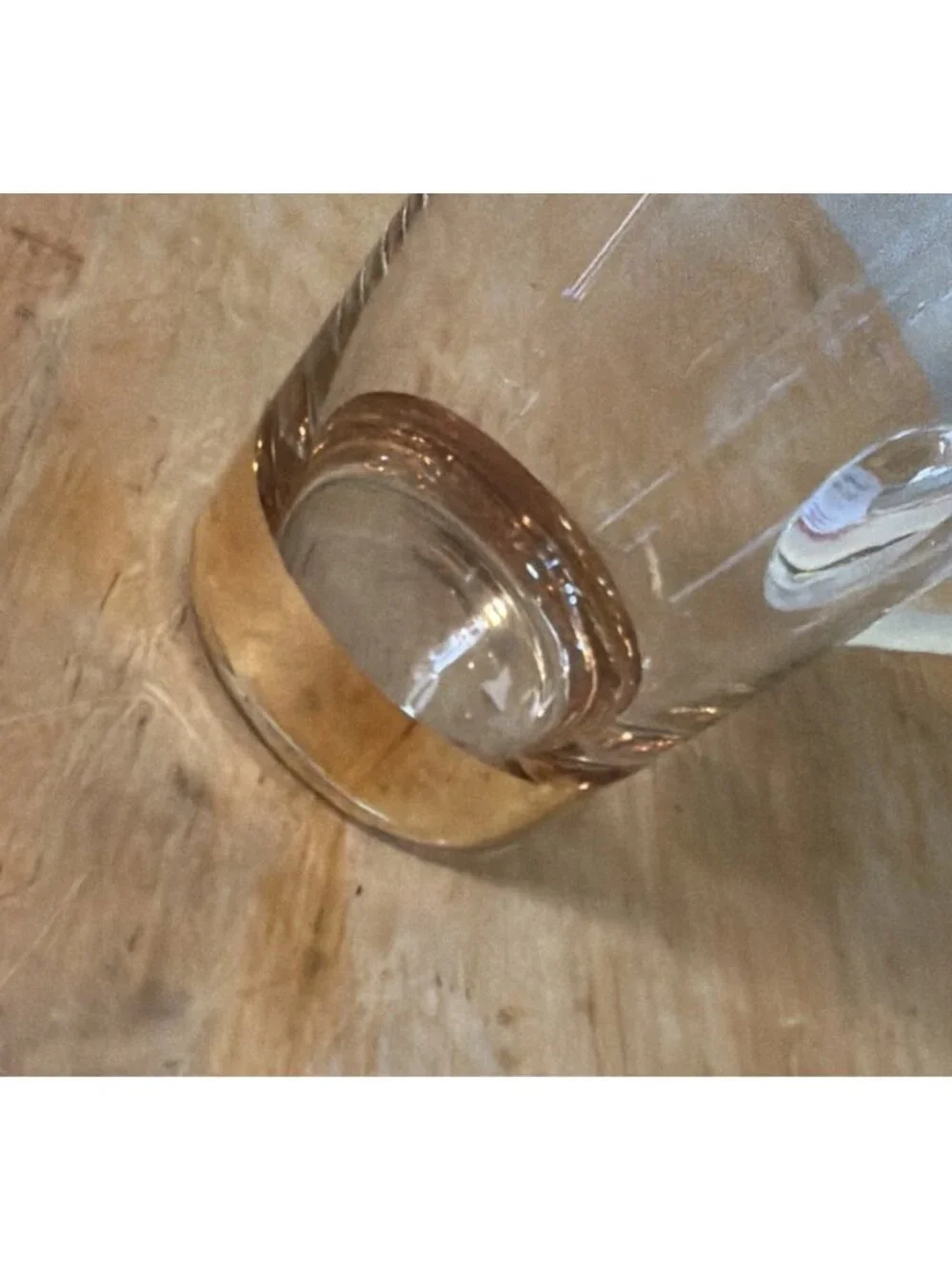 Art Deco Mid Century Cocktail Shaker With Applied Handle and Gold Trim